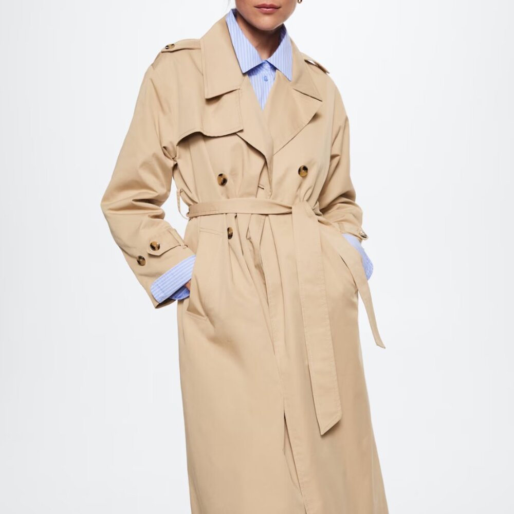 Mango Cotton classic trench coat